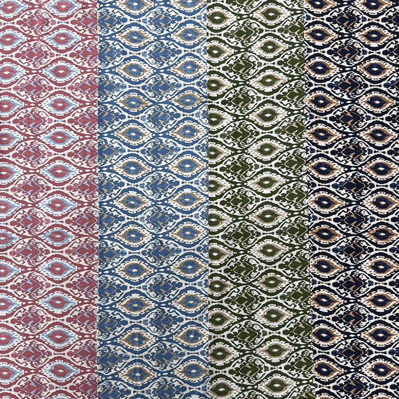 Țesătură din raion imprimată 45S – Stil Ikat